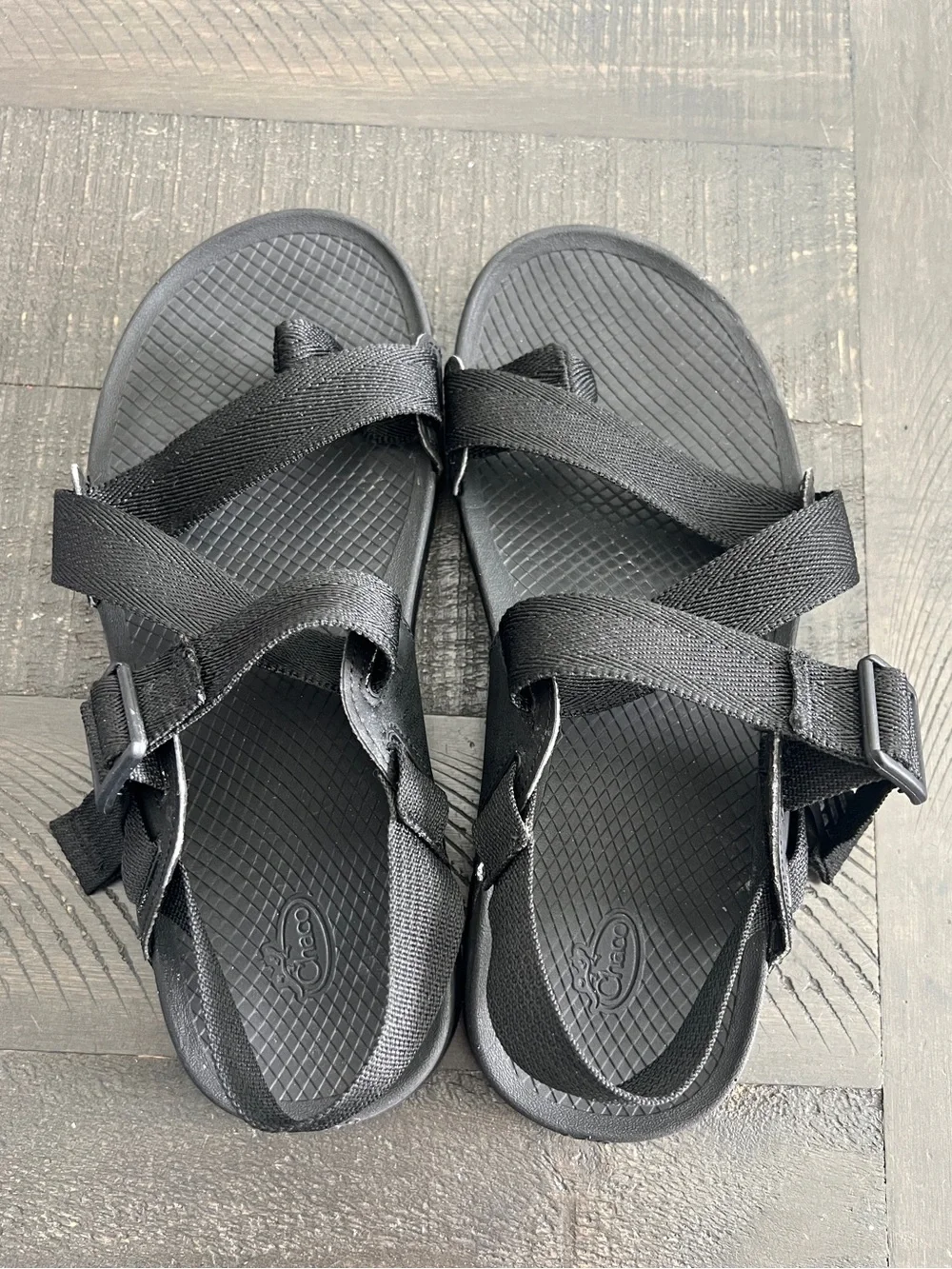 Chaco Z Cloud Sport Sandals Mens 9 Black Gorpcore Hiking Outdoor Adventure Trail